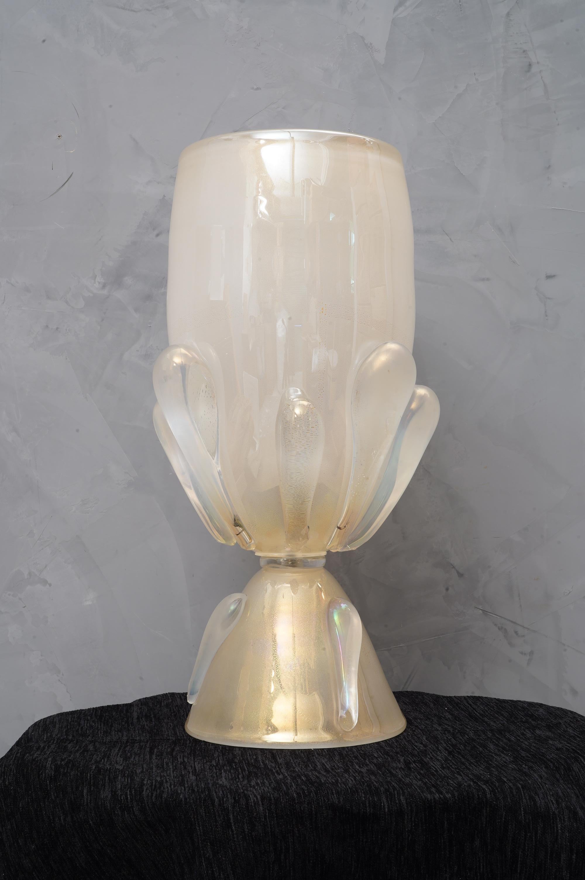 Barovier & Toso Murano Blown Glass Italian Midcentury Table Lamp, 1950 1