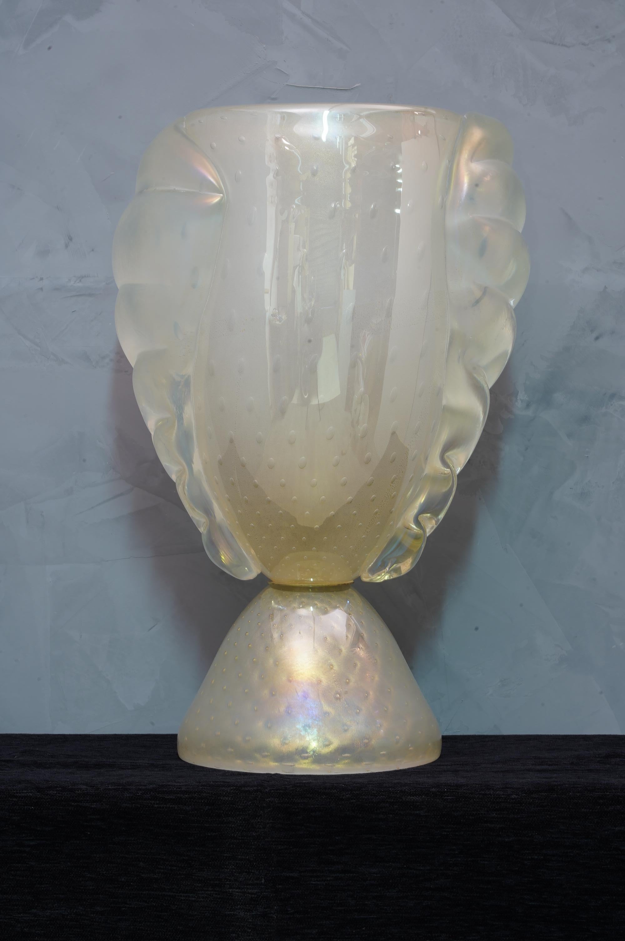 Barovier & Toso Murano Blown Glass Italian Midcentury Table Lamp, 1950 3