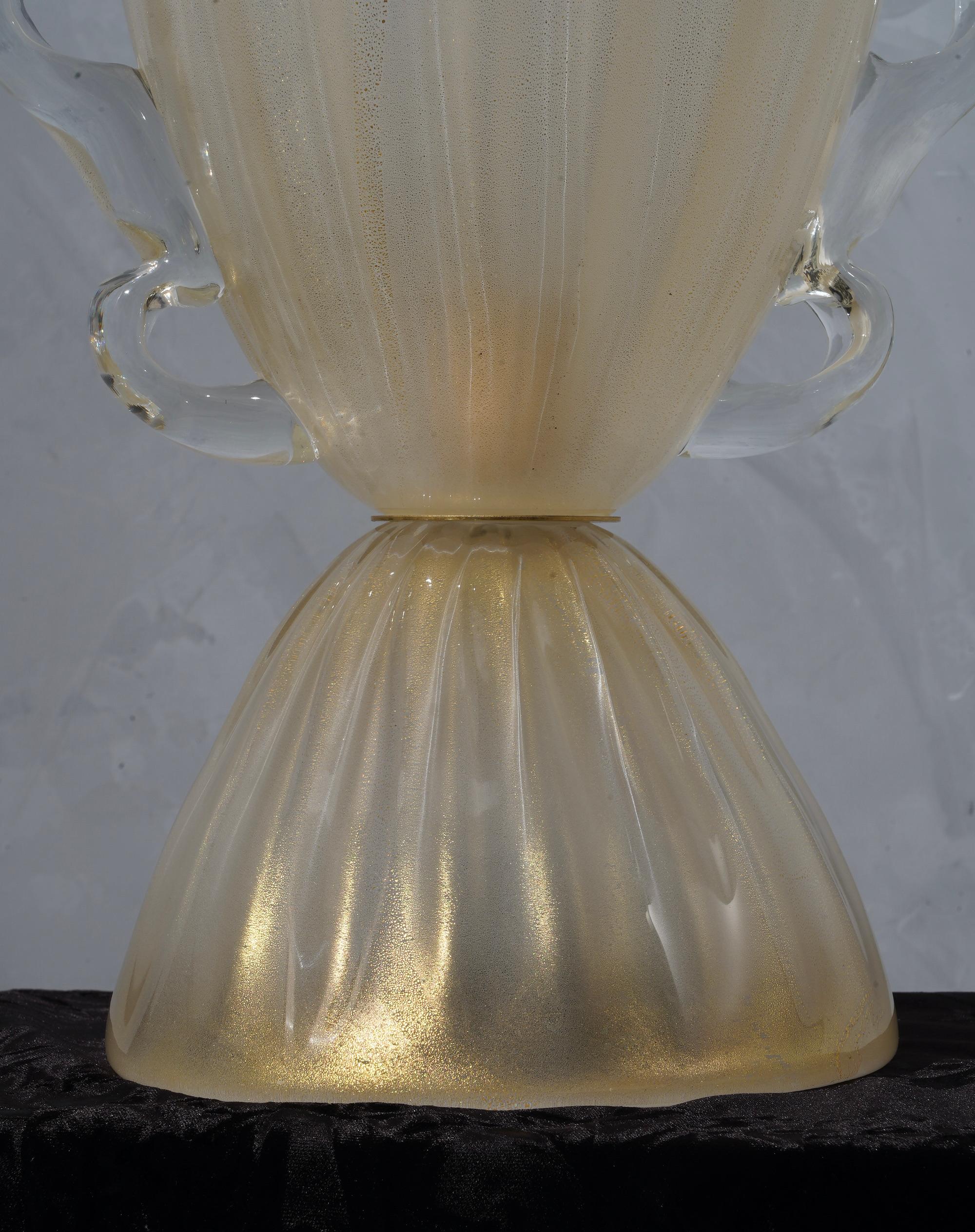 Barovier & Toso Murano Blown Glass Italian Midcentury Table Lamp, 1960 3