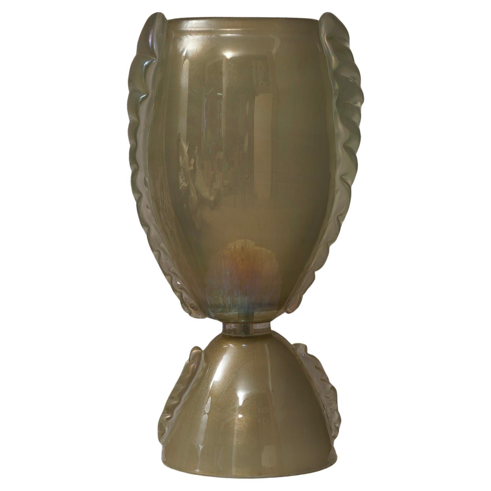 Barovier & Toso Murano mundgeblasenes Glas Italienische Tischlampe aus der Mitte des Jahrhunderts, 1980