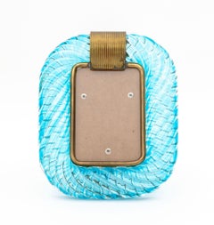 Barovier & Toso Murano Bilderrahmen aus blauem Glas