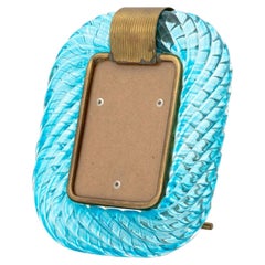 Barovier & Toso Murano Bilderrahmen aus blauem Glas