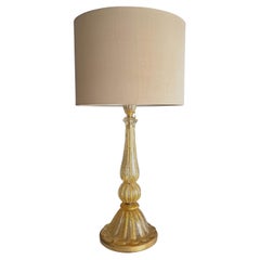 Barovier & Toso Murano Coronado d'Oro Glass Table Lamp