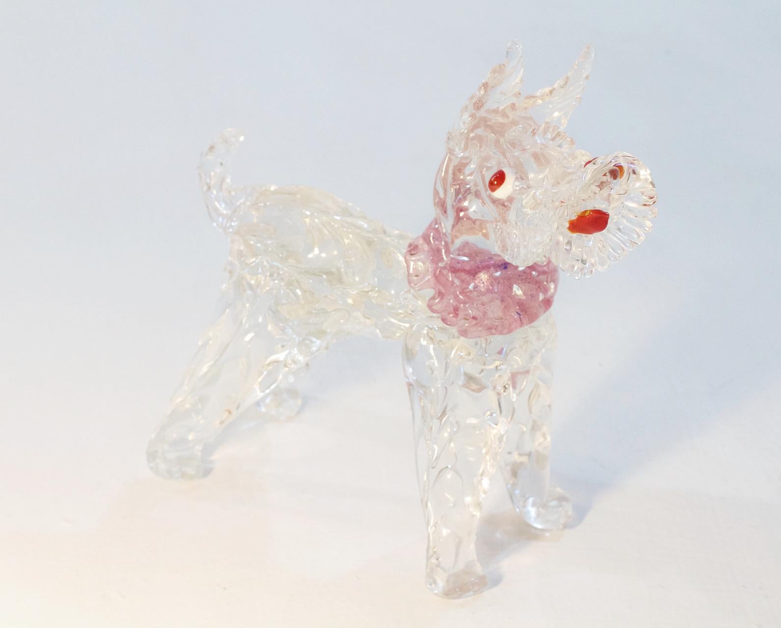 20th Century Barovier Toso Murano Dog Figurine