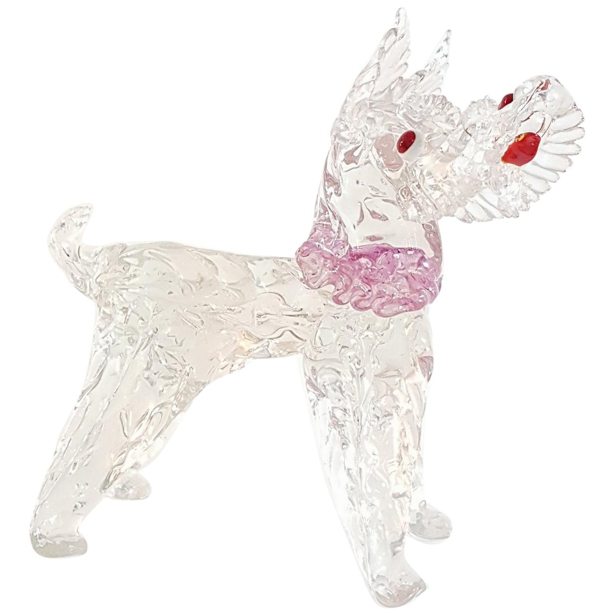 Barovier Toso Murano Dog Figurine