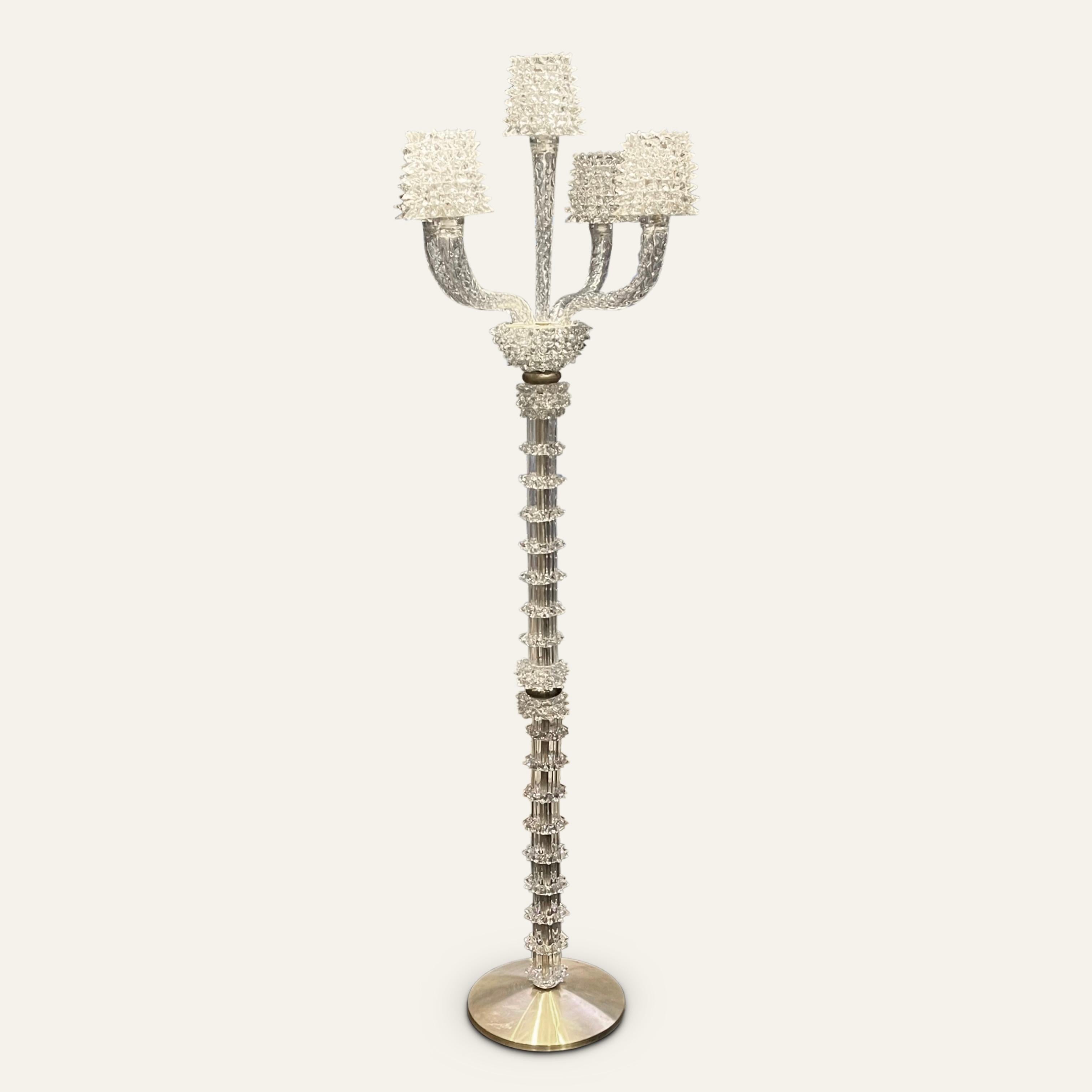 Mid-Century Modern Barovier & Toso Murano Floor Lamp circa 1940 For Sale