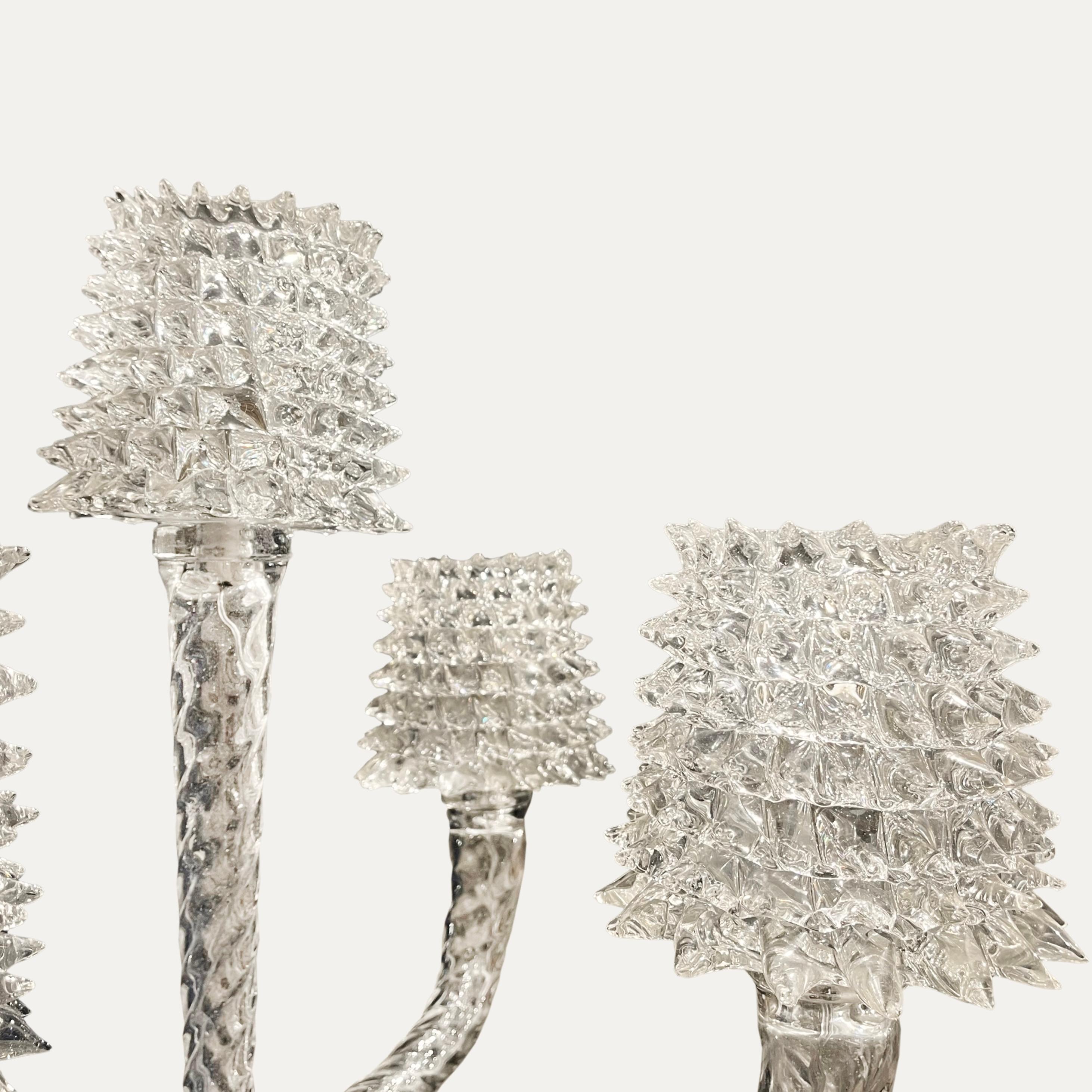 Crystal Barovier & Toso Murano Floor Lamp circa 1940 For Sale