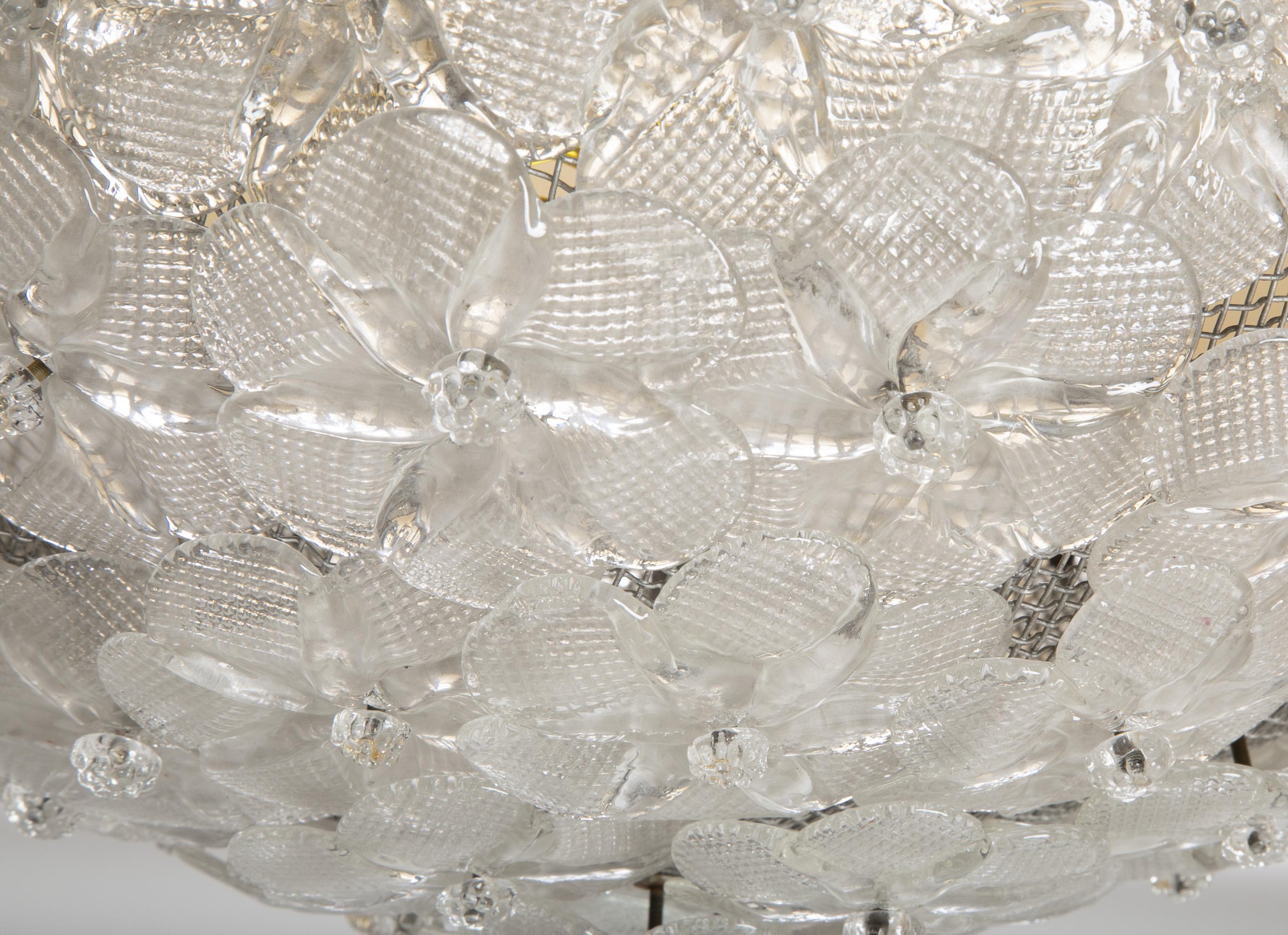 Barovier Toso Murano Glass Ceiling Fixture 1