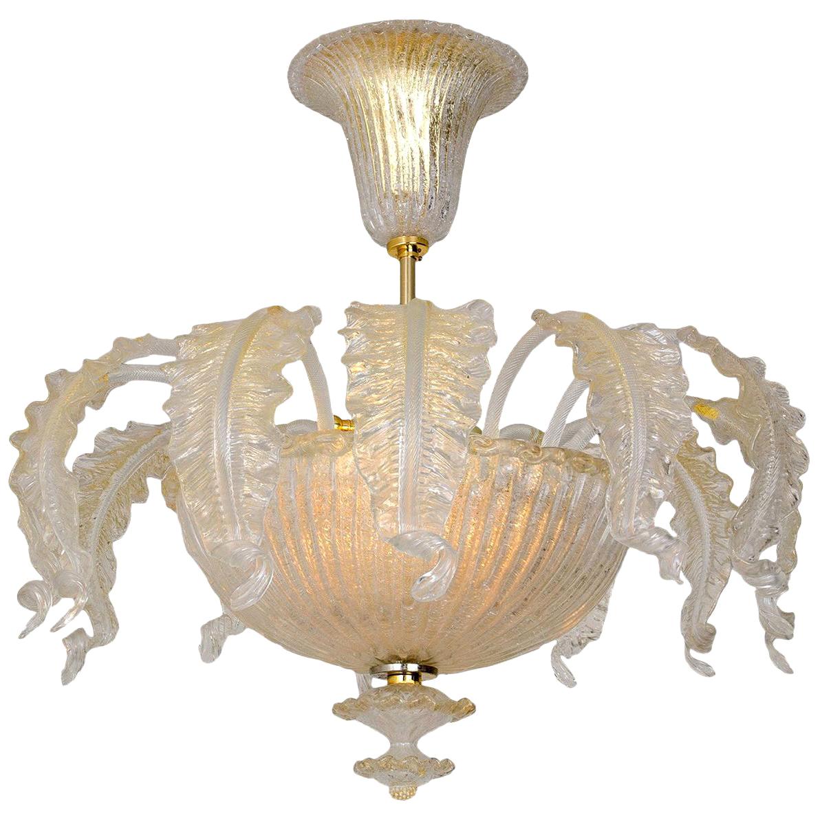 Barovier 
Toso Murano Glass Chandelier, 1960