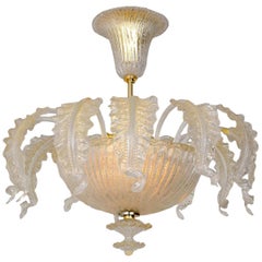 Barovier & Toso Murano Glass Chandelier, 1960