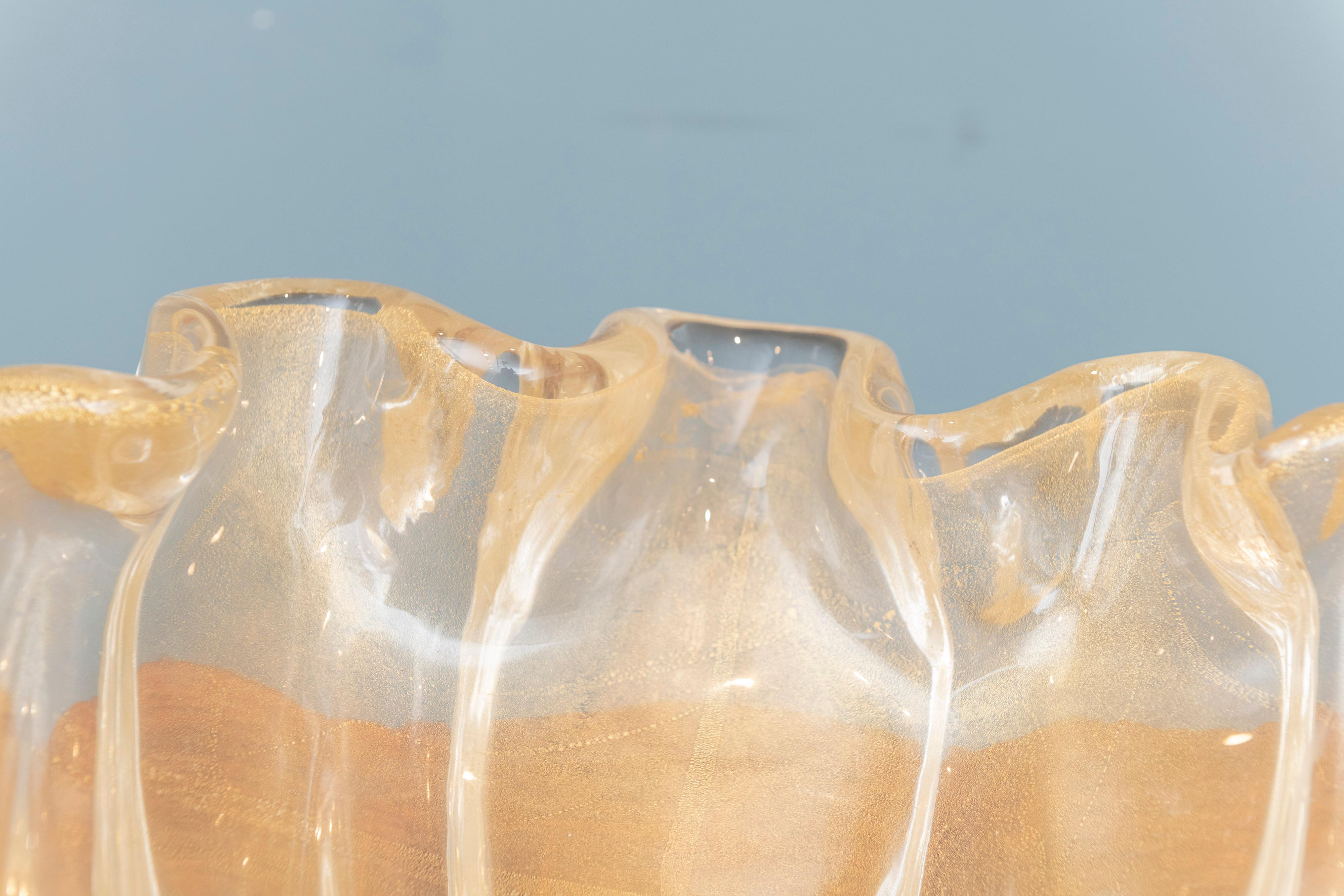 Barovier&Toso Bol en verre de Murano avec coquille de palourde en vente 3
