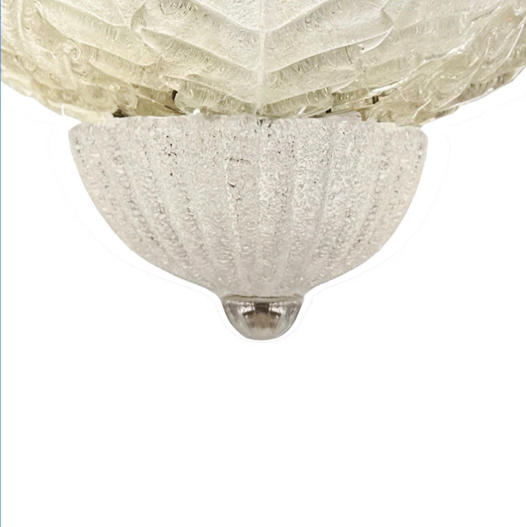 Italian Barovier & Toso Murano Glass Figurative Chandelier with Avventurina 1970s For Sale