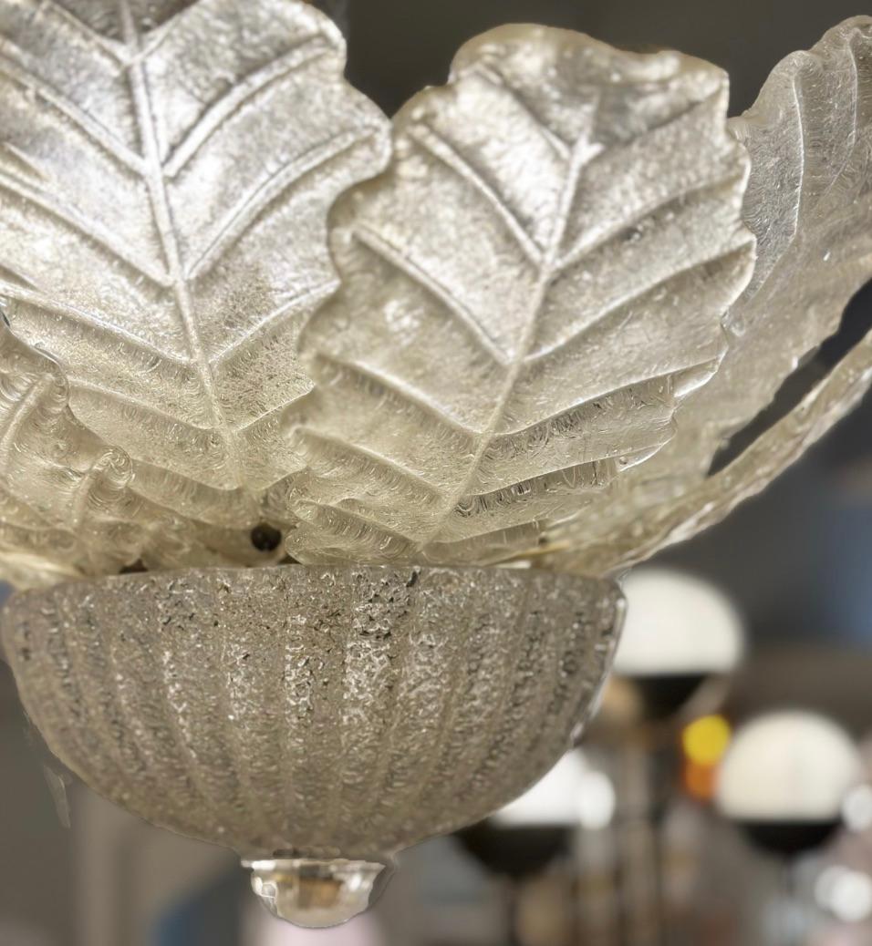 Late 20th Century Barovier & Toso Murano Glass Figurative Chandelier with Avventurina 1970s For Sale