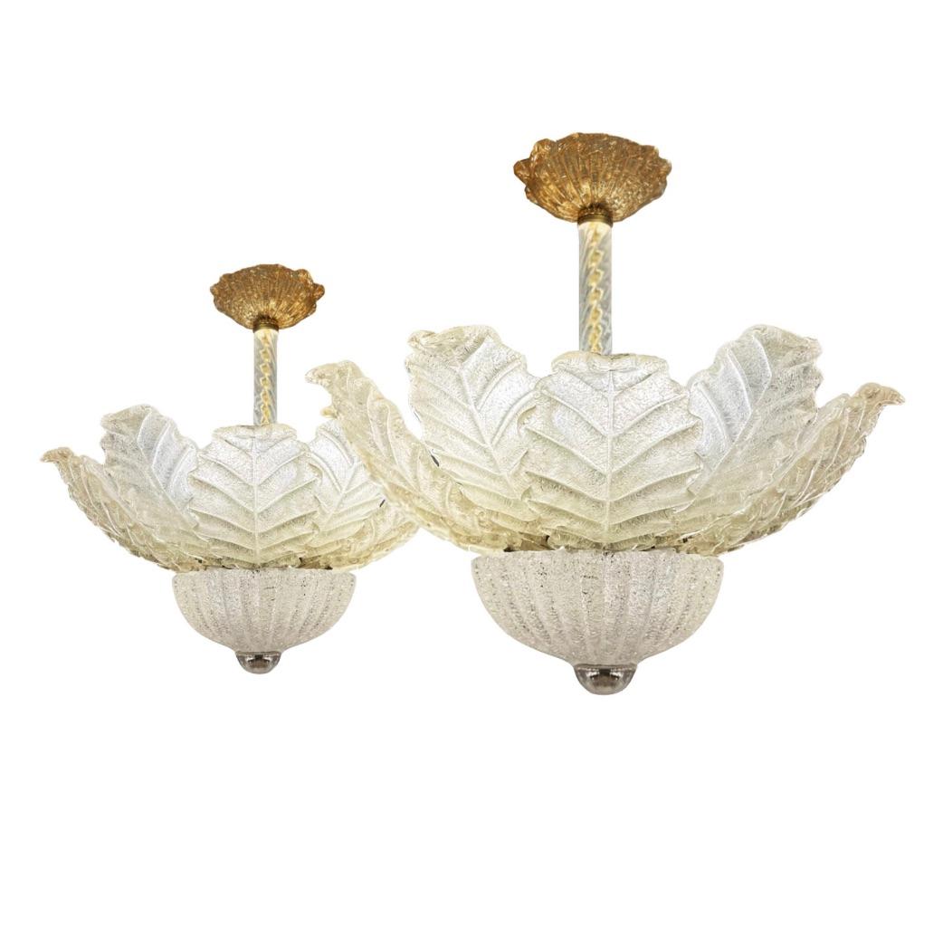 Barovier & Toso Murano Glass Figurative Chandelier with Avventurina 1970s For Sale 1