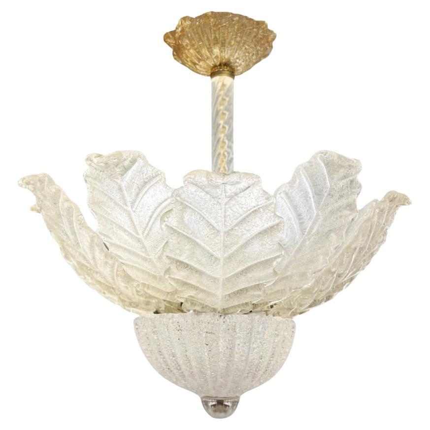 Barovier & Toso Murano Glass Figurative Chandelier with Avventurina 1970s For Sale