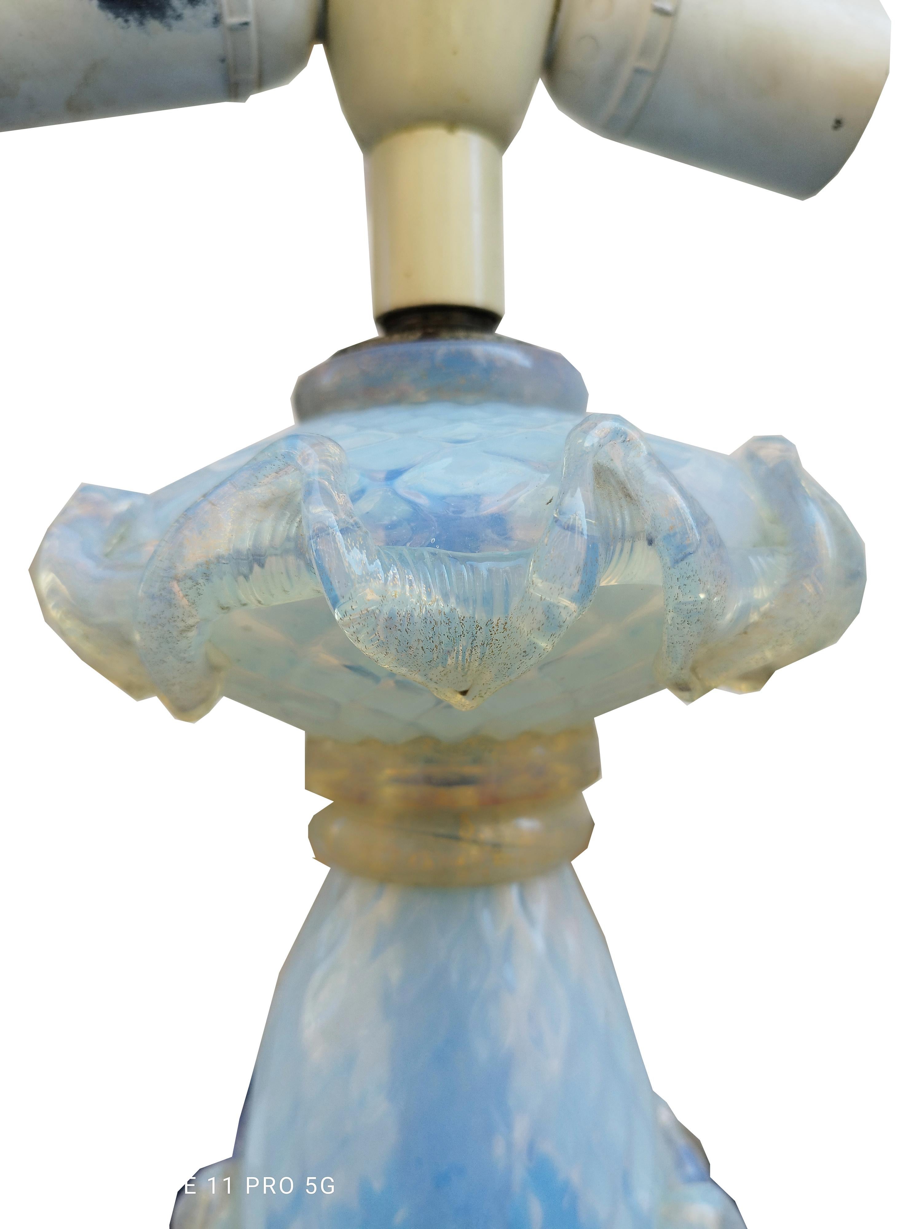 Italian Barovier & Toso Murano Glass Floor Lamp, Italy 1940s For Sale