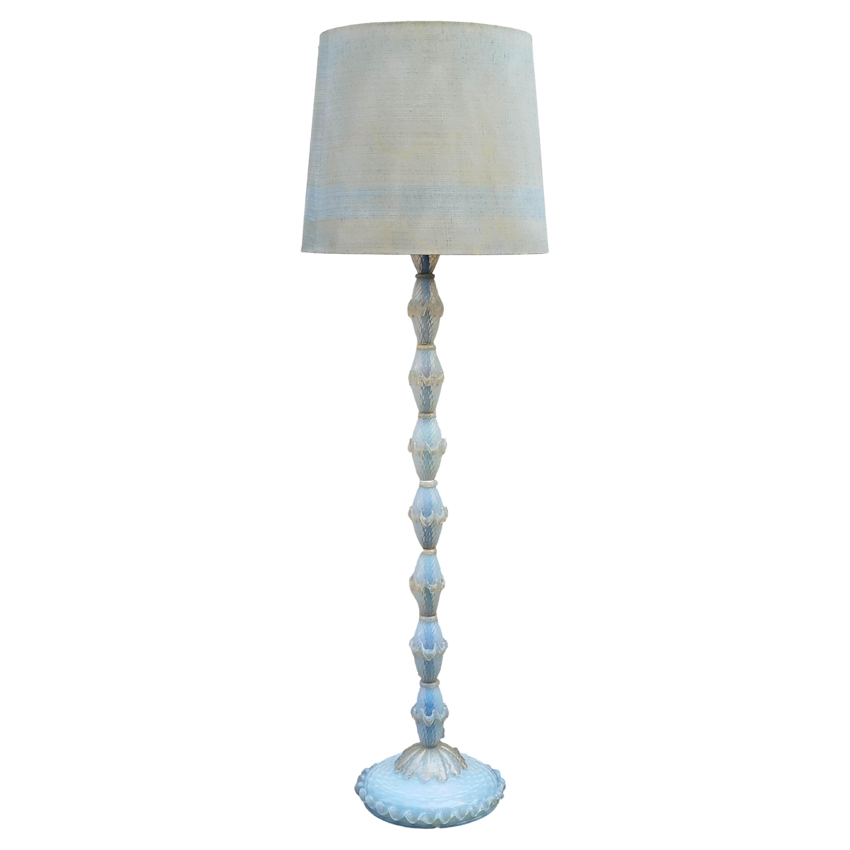 Barovier & Toso Murano Glas Stehlampe, Italien 1940er Jahre
