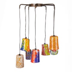 Barovier & Toso Murano Glass Goto Sospensione Arlecchino Ceiling Light