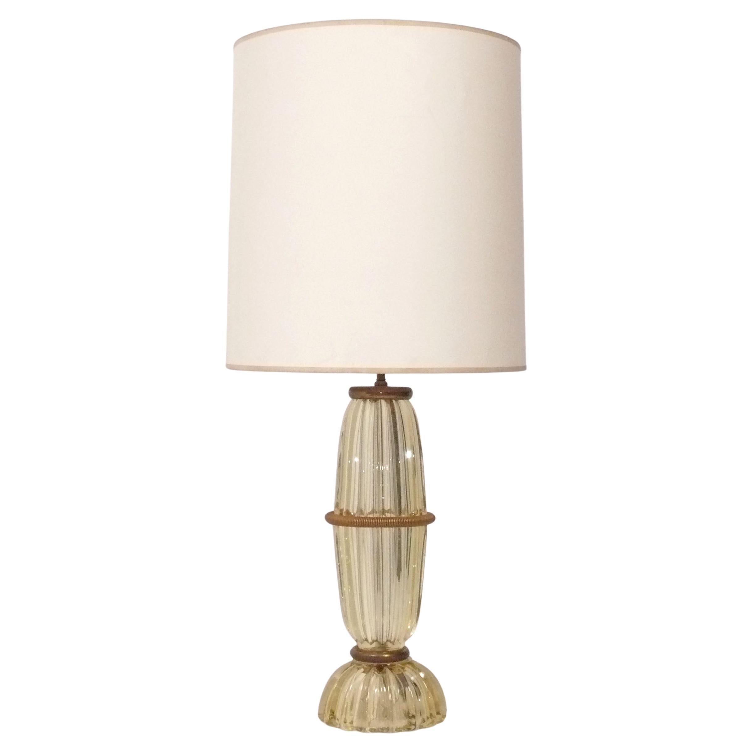 Barovier
Toso Murano Glass Lamp circa 1950s