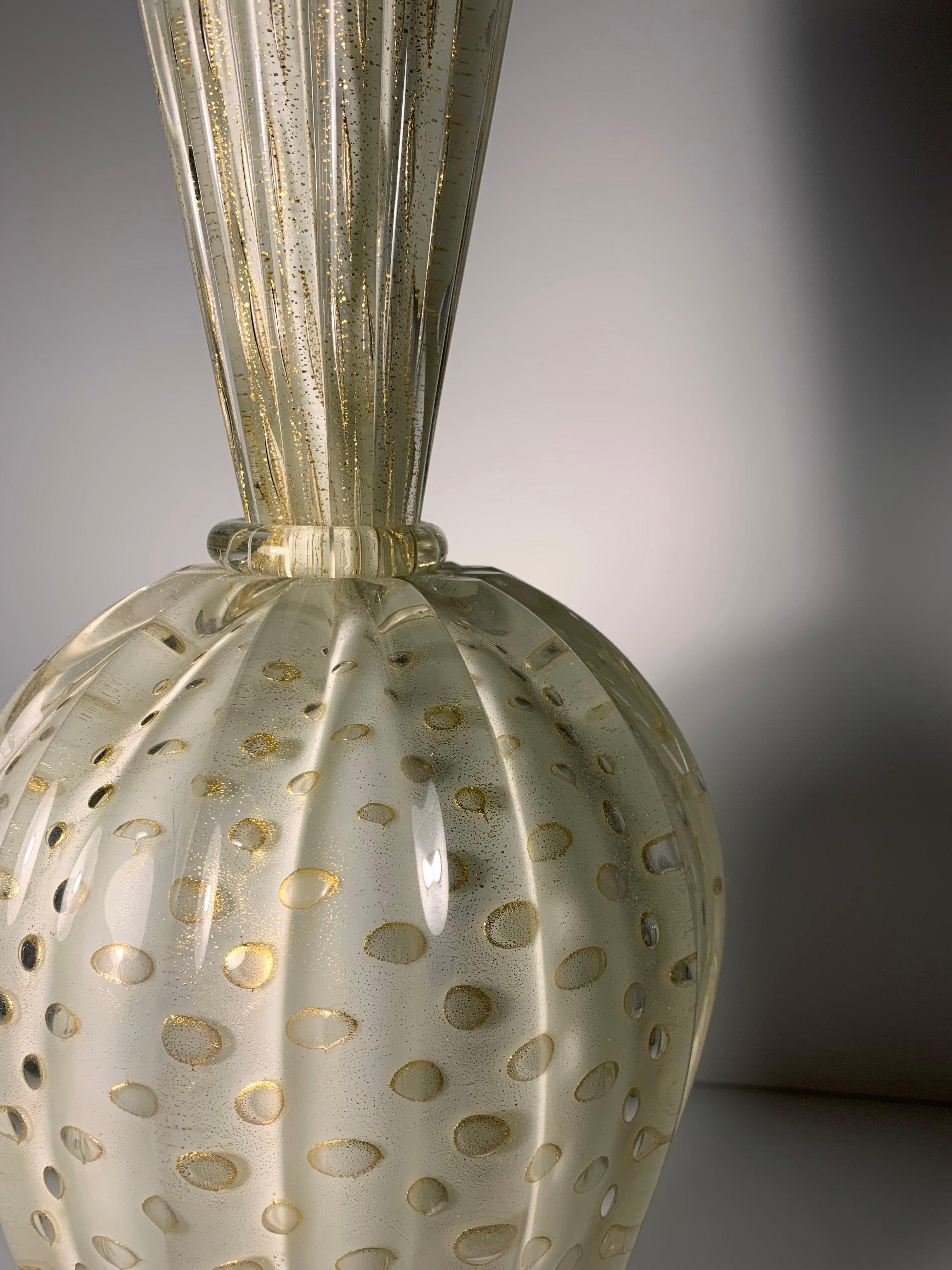 Italian Barovier & Toso Murano Glass Lamp For Sale