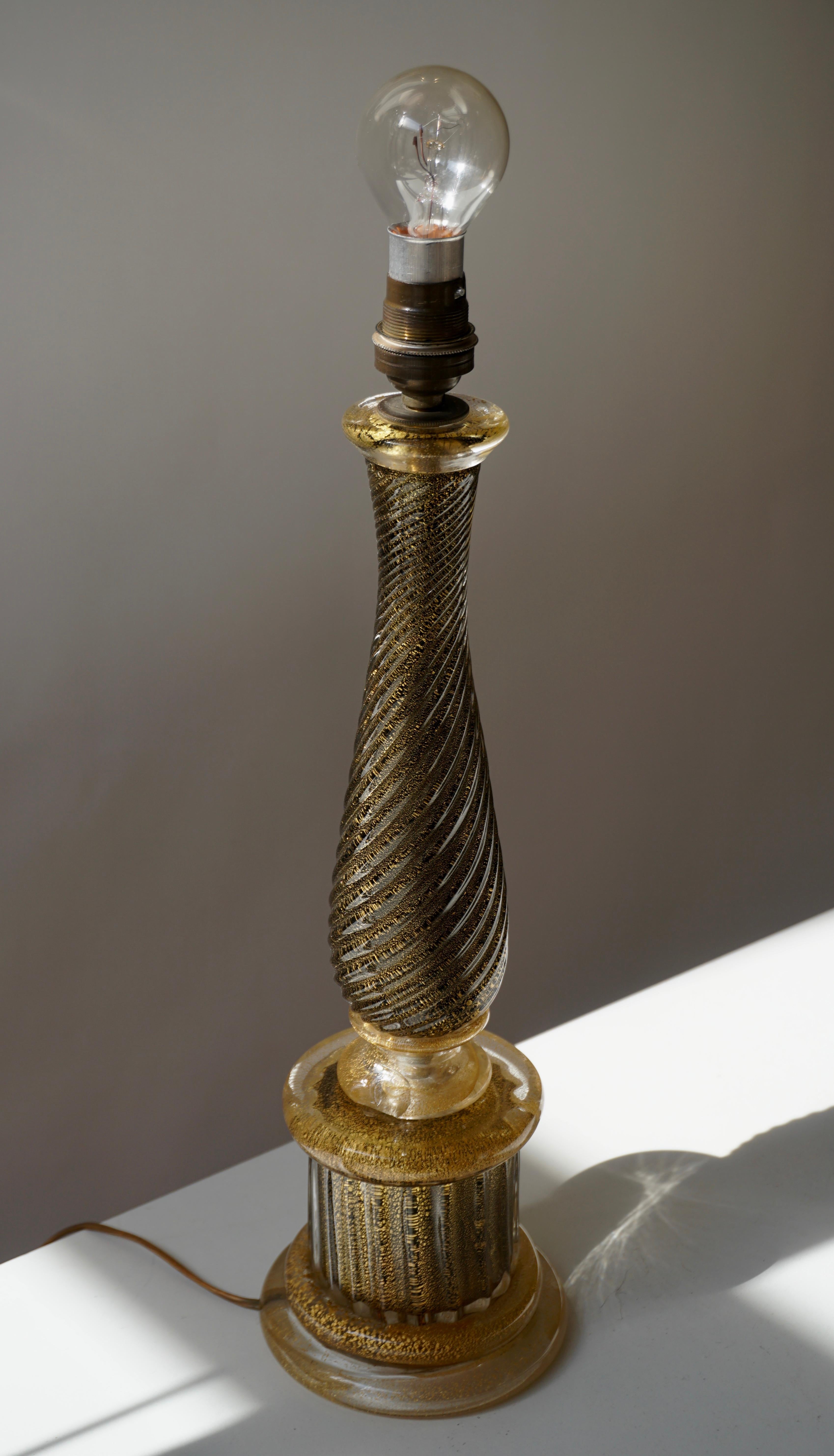 Mid-Century Modern Barovier & Toso - Lampe en verre de Murano en vente