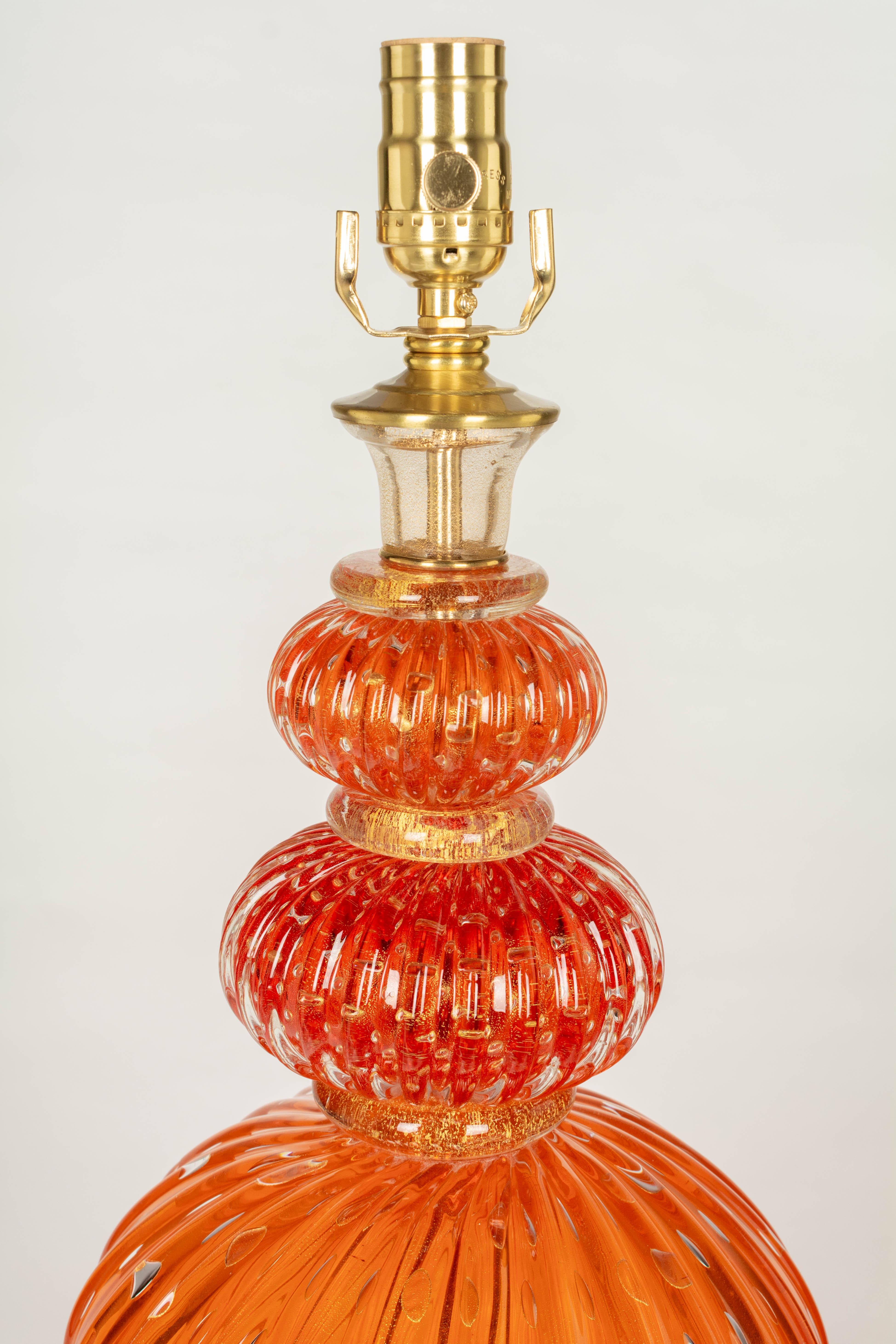 Barovier & Toso Murano Glass Lamp For Sale 1