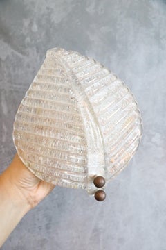 Barovier & Toso Murano Glass “Leaf” Wall Sconce, Italy, 1970s