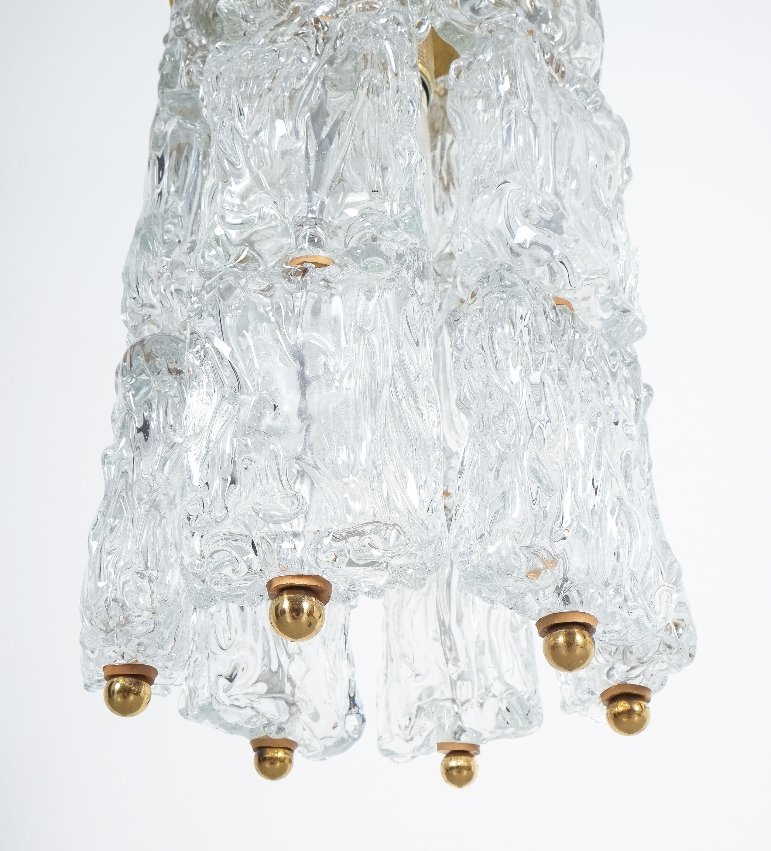 For Lucinda Barovier Toso Murano Glass Pendant Lamps (3 pieces), Italy  1