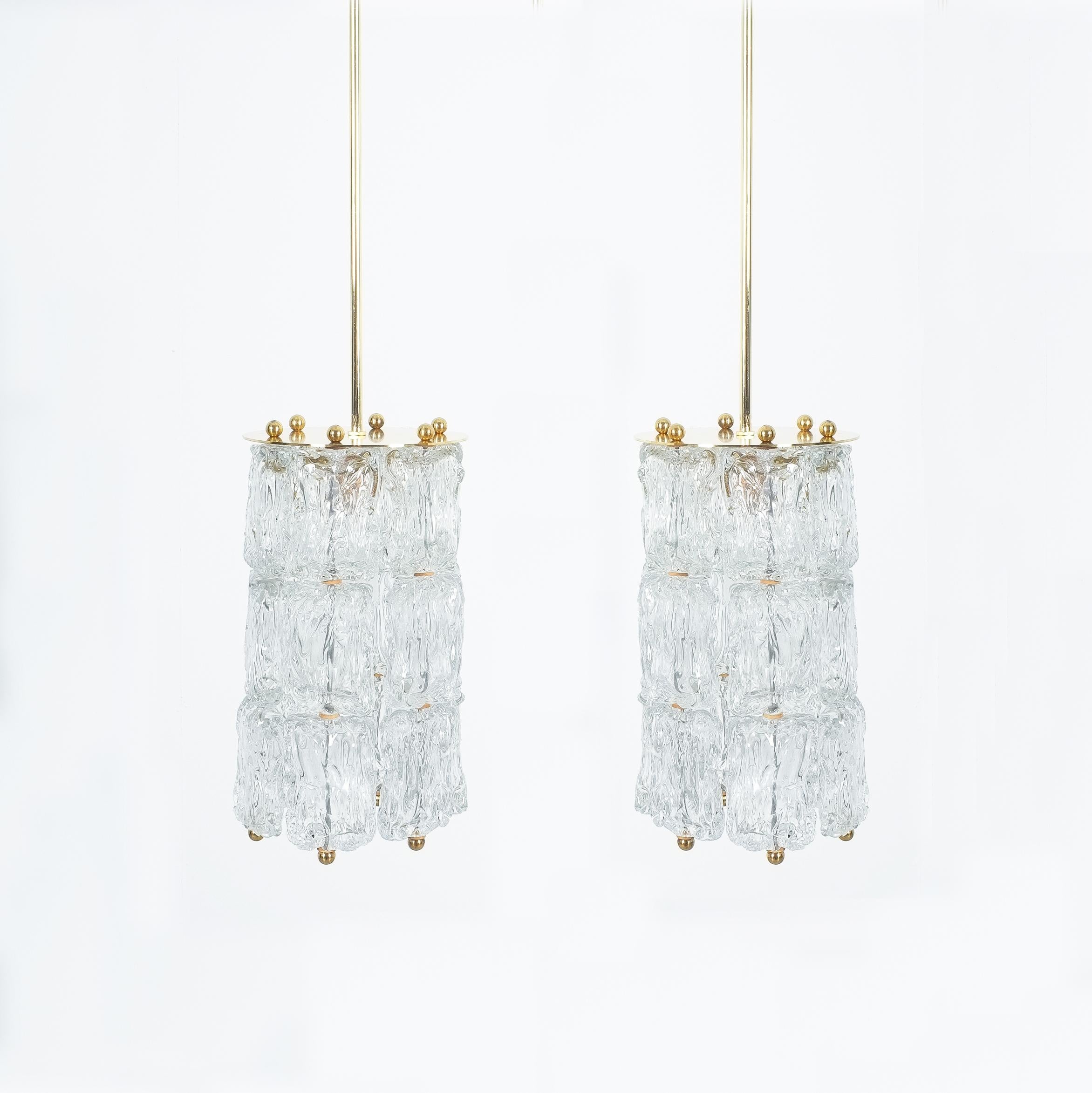 For Lucinda Barovier Toso Murano Glass Pendant Lamps (3 pieces), Italy  2