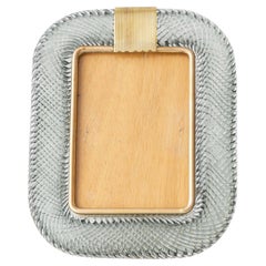 Barovier & Toso Murano Glass Torchon Picture Frame, Smoke Grey (Fumé)
