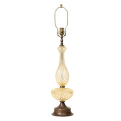 Barovier & Toso Murano Glass Table Lamp with Avventurina, 1960s