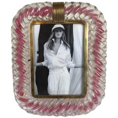 Barovier & Toso Murano Hand Blown Glass Photo Frame