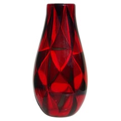 Barovier Toso Murano Intarsio Mosaic Triangle Tessere Italian Art Glass Vase