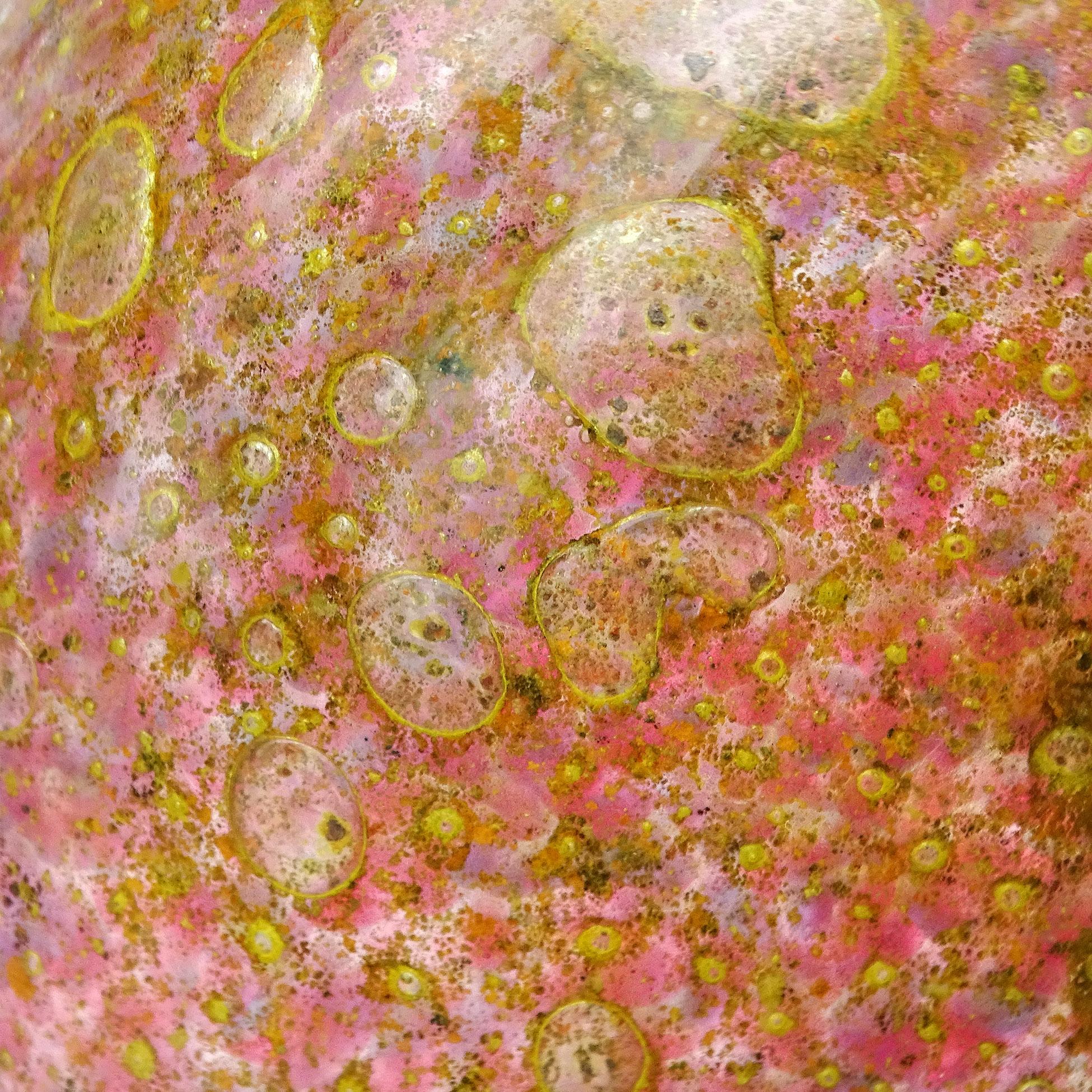 Barovier&Toso Vaso di fiori in vetro artistico italiano con etichette di Murano e firma a macchie d'oro In condizioni buone in vendita a Kissimmee, FL