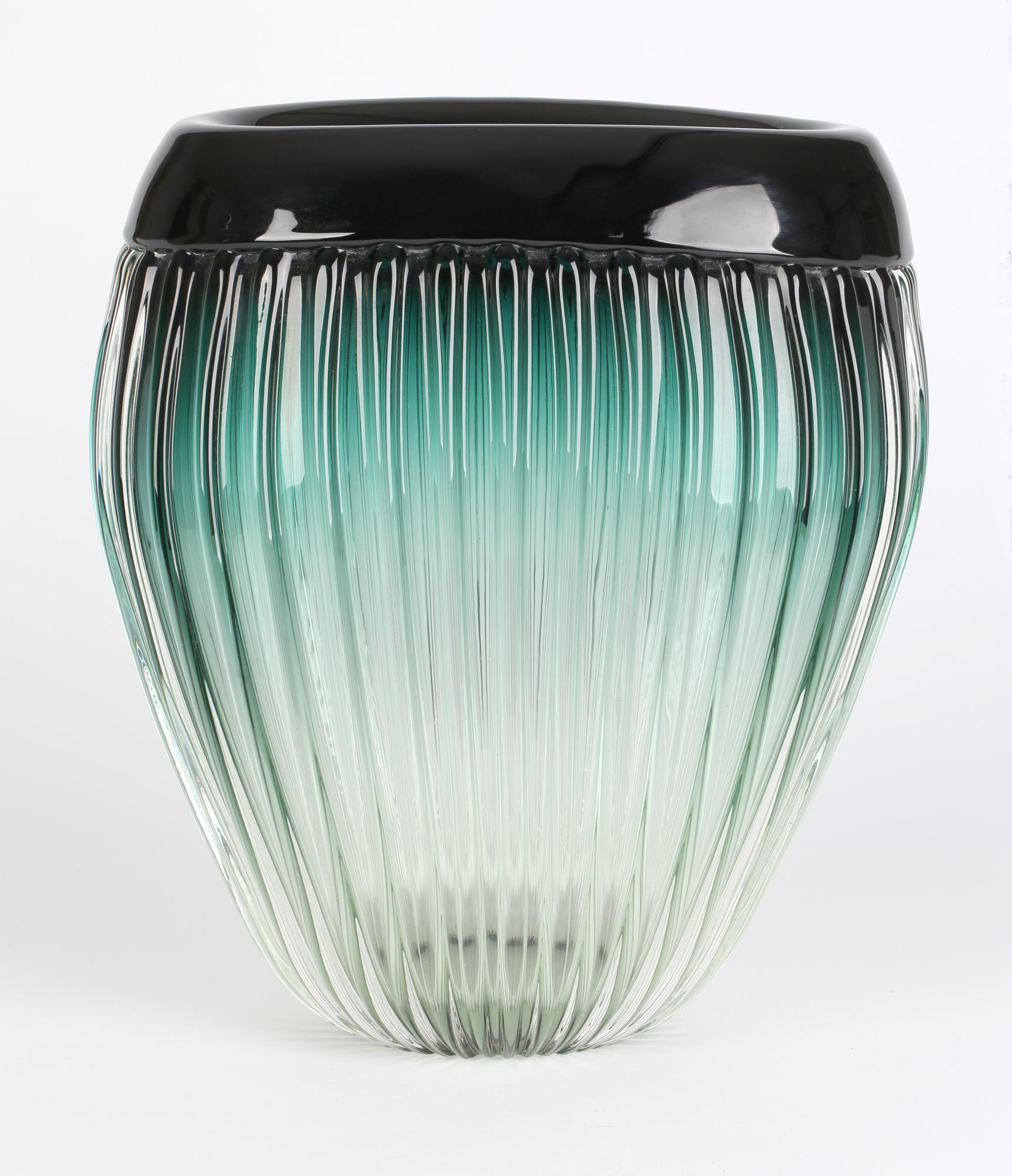 Barovier & Toso Murano Large Reeded Art Glass Vase 2