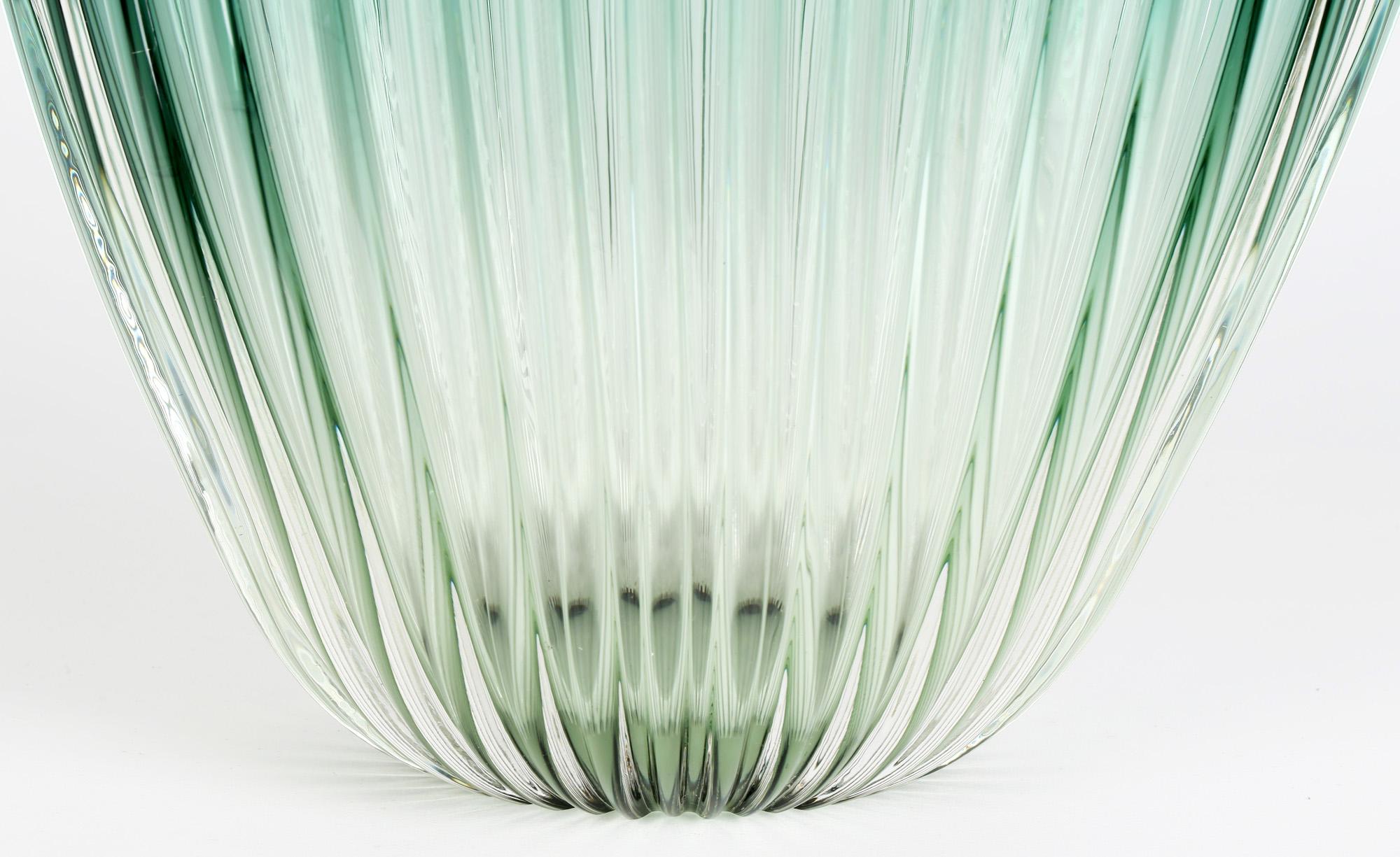 Barovier & Toso Murano Large Reeded Art Glass Vase 7