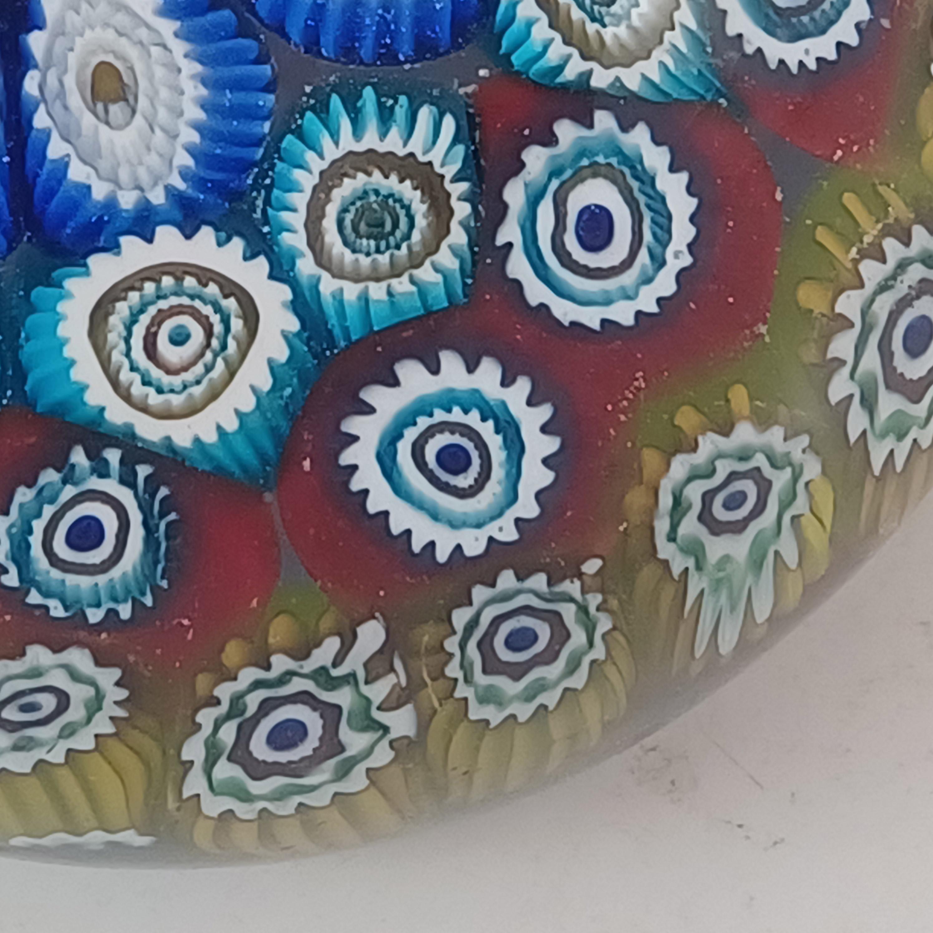 Vetro Barovier&Toso Fermacarte in vetro Millefiori di Murano con data 1978 in vendita