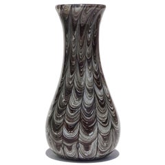 Barovier Toso Murano Neolitico 1954 Pulled Feather Design Italian Art Glass Vase