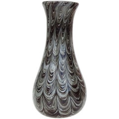 Barovier Toso Murano Neolitico 1954 Pulled Feather Design Italian Art Glass Vase