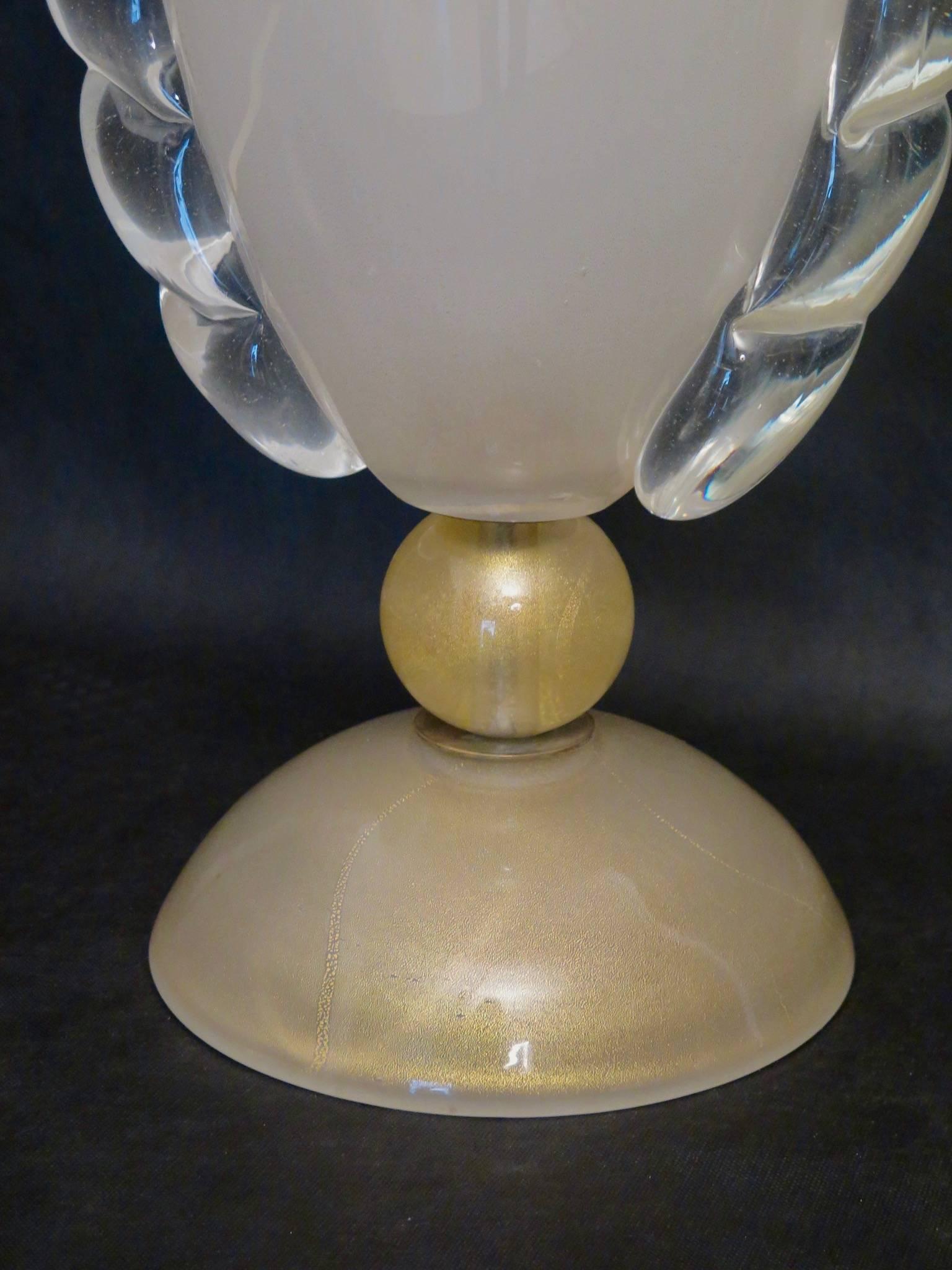 Mid-20th Century Barovier & Toso Murano Old Colored Glass Italian Midcentury Table Lamp, 1950