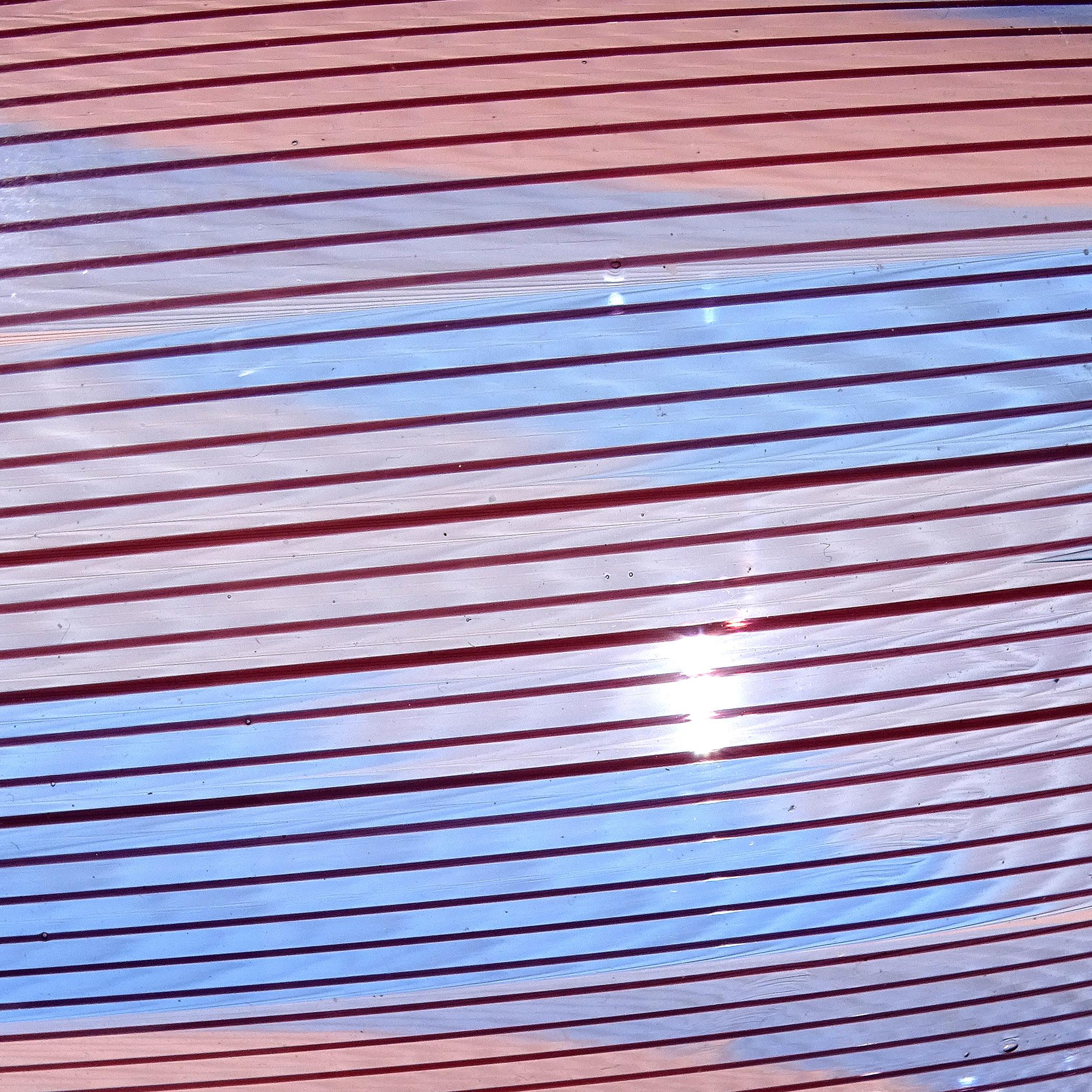 Barovier&Toso Murano Signé Bleu Rose Pourpre Vase Bol à fleurs en verre d'art italien en vente 1