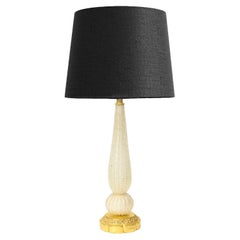 Barovier & Toso Murano Sommerso Glass Table Lamp with Avventurina 1960s