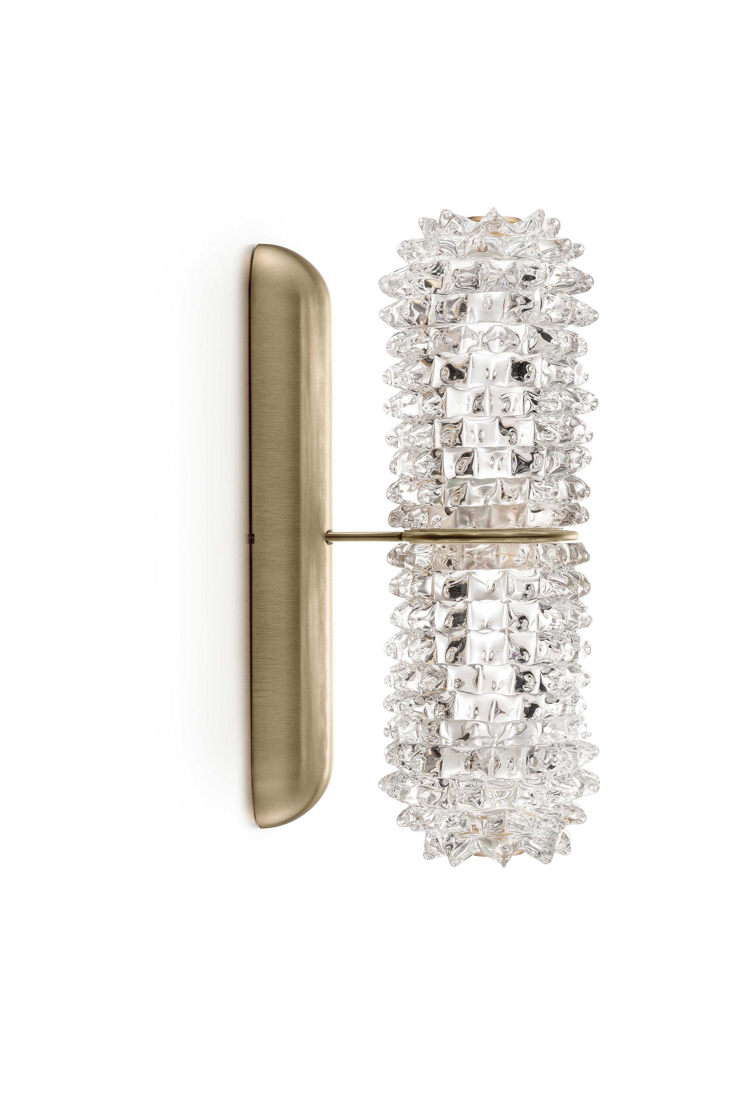Barovier & Toso Opera 7389 Wall Sconce in Crystal with Black Nickel Finish 5