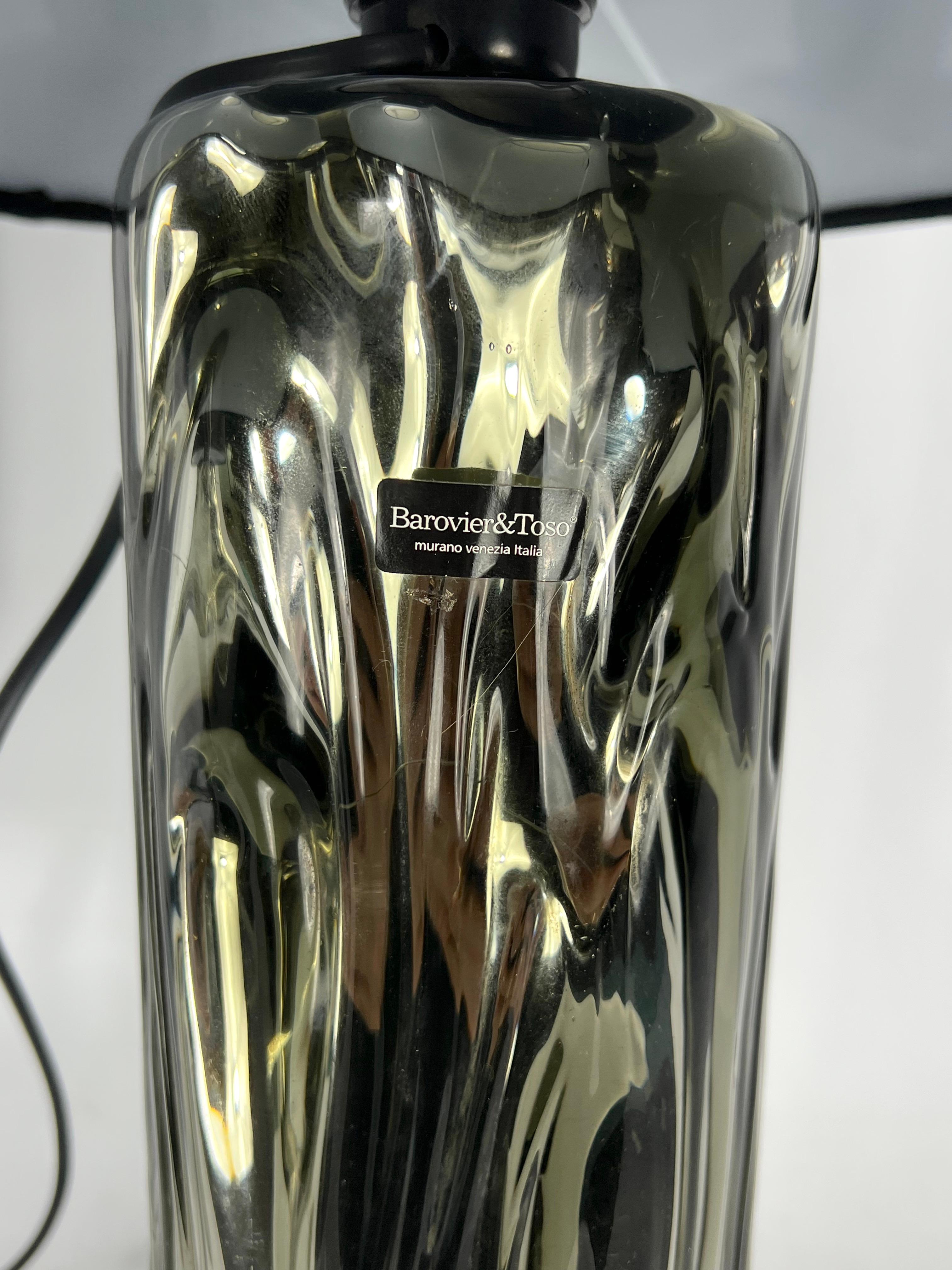 Verre de Murano Barovier & Toso, paire de lampes de bureau en verre de Murano des années 70. Étiqueté