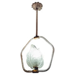 Barovier & Toso Pendant Light Chandelier Murano Glass, 1950s