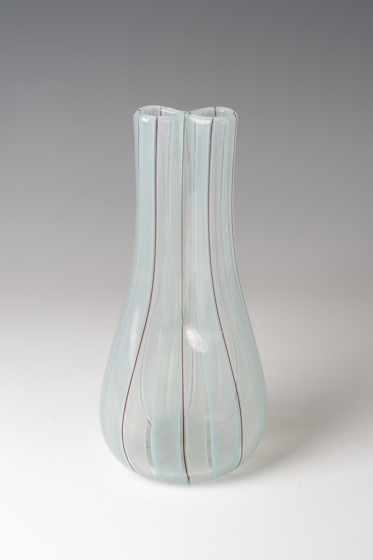 Italiano Barovier&Toso, raro vaso a doppio collo in vendita