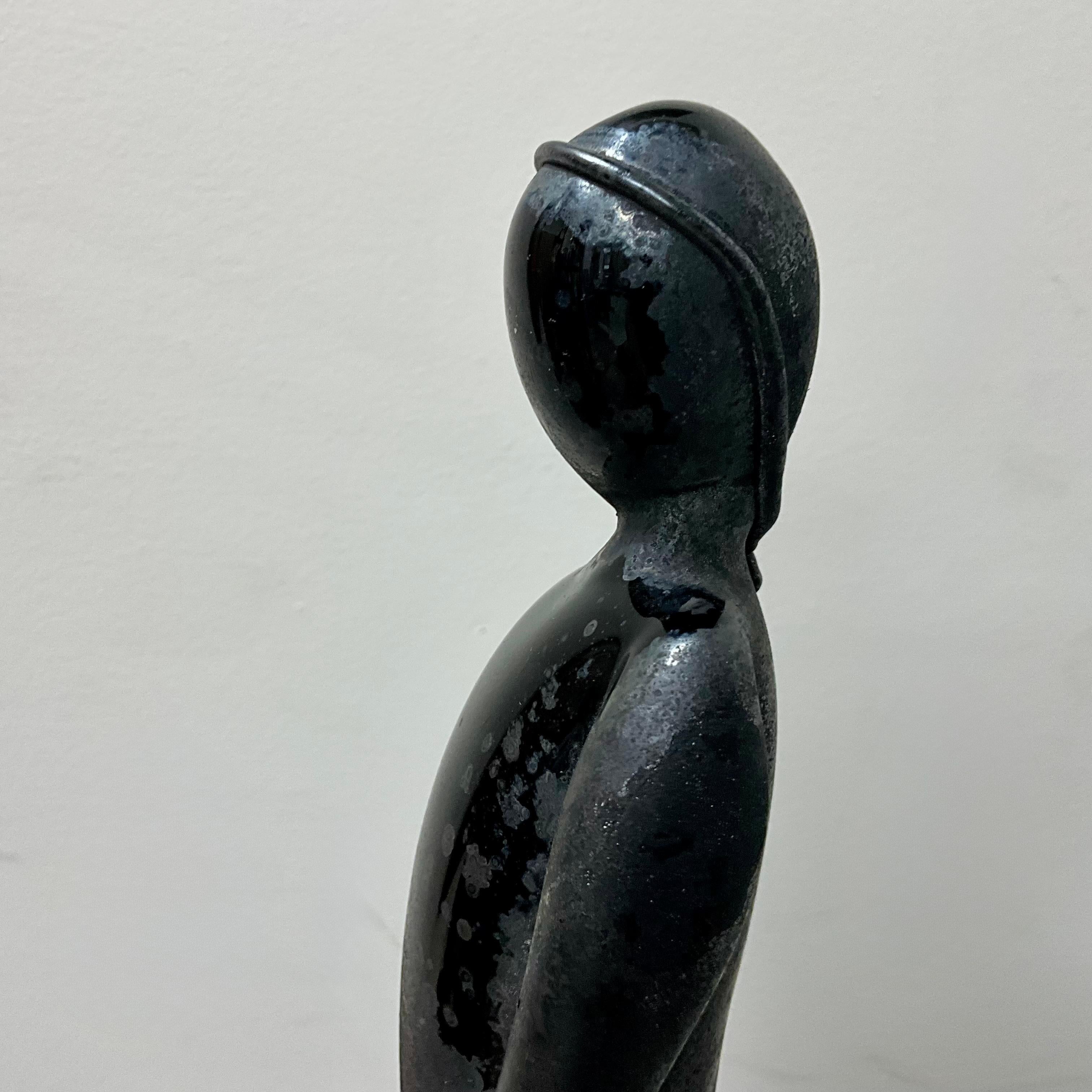 Escultura femenina de cristal de Murano Barovier & Toso Scavo Italiano en venta