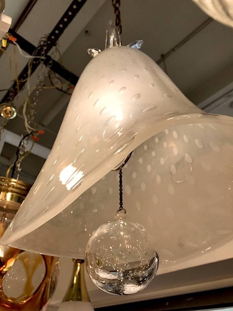 A beautiful pendant light by Italian glass house Barovier & Toso. This is one of their documented designs called 