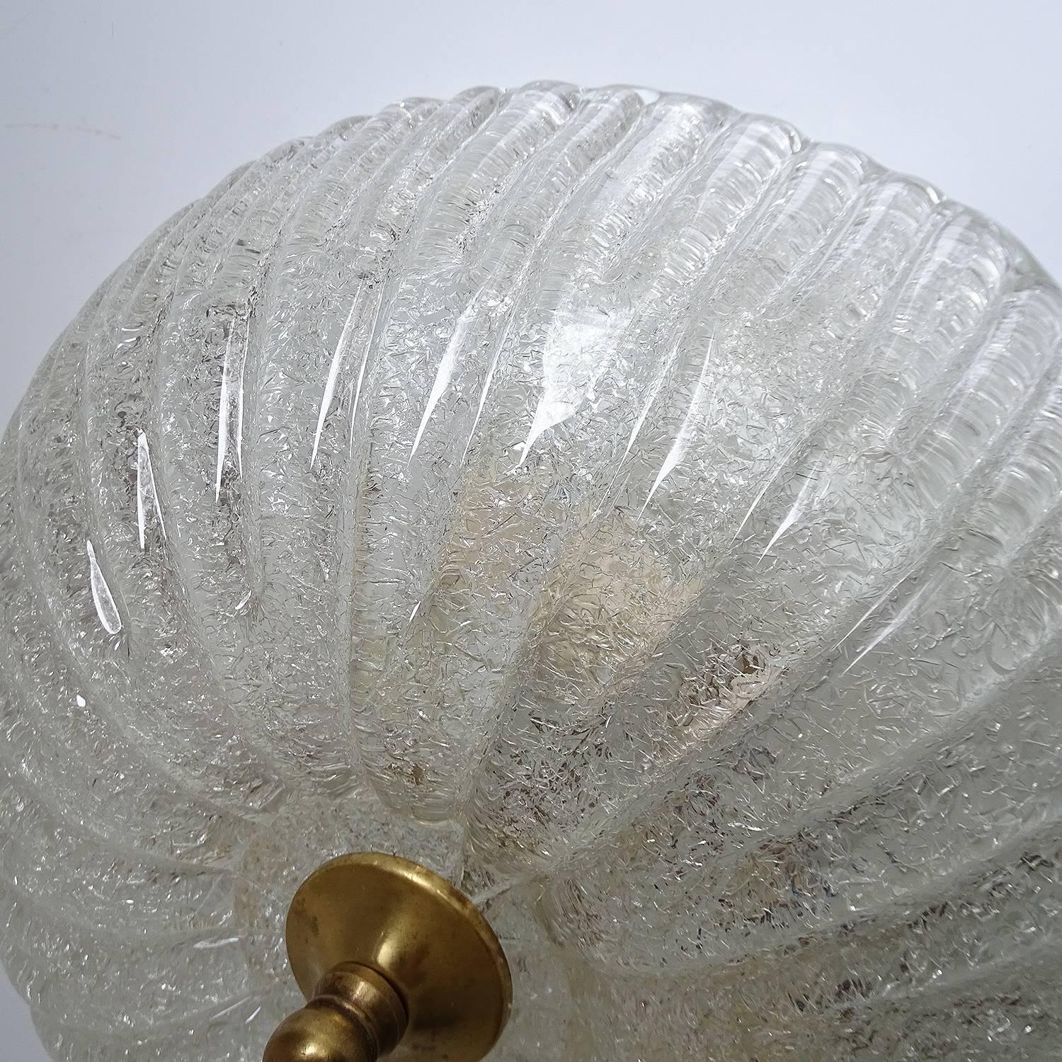  MidCentury Barovier e Toso Style Glass Flush Mount Light 7