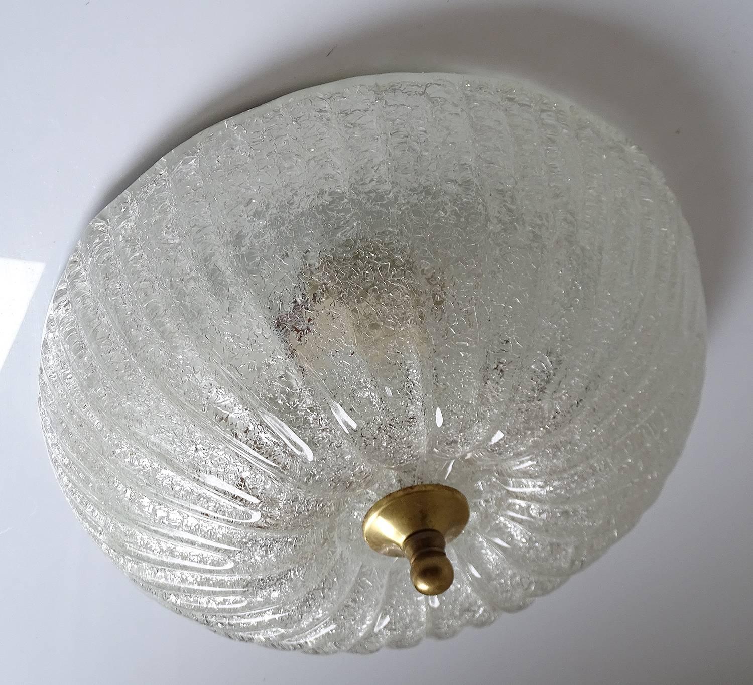  MidCentury Barovier e Toso Style Glass Flush Mount Light 2